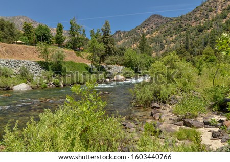 Merced river headwaters near Incline, Mariposa county, California Royalty-Free Stock Photo #1603440766