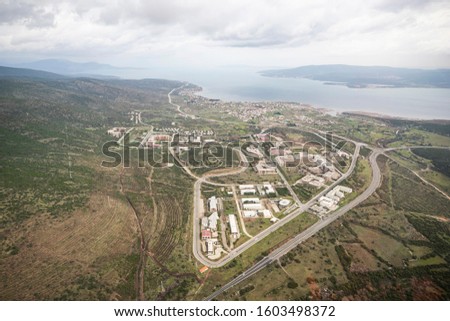 
Aerial photos of izmir city from helicopter.Turkey, izmir