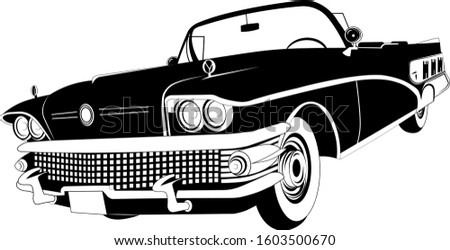 Retro car, auto, vintage car