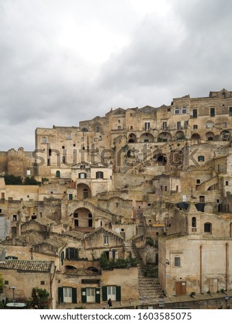 View of Matera, an ancient Italian city