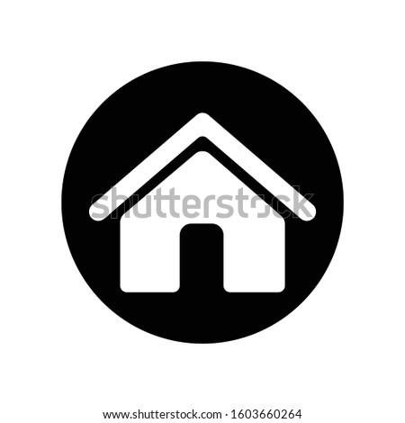black and white house icon