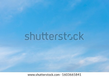Image of blue sky and white cloud on day time for background usage.