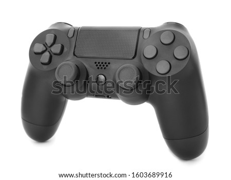 Modern game pad on white background