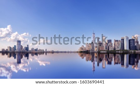 panoramic view at the skyline of new york