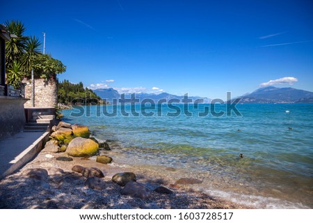 Landscape view from lake Garda