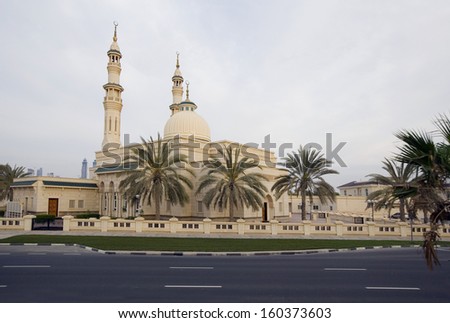 Jumeira Mosque in Dubai,UAE. Royalty-Free Stock Photo #160373603
