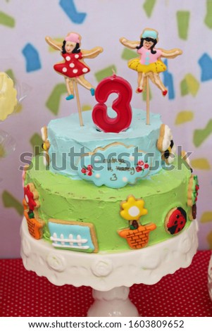 cute fairy birthday cake for birthday party