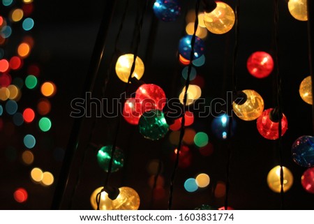 a close up look at isolated multicolor Christmas lights 5635