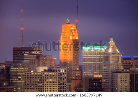Cincinnati at night. Cincinnati, Ohio, USA.