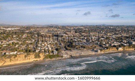 Aerial Photo of Moonlight Beach in Encinitas, California