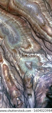 the imagination of kilauea, vertical abstract photography of the deserts of Africa from the air, imitating the lava landscapes of the kilauea volcano