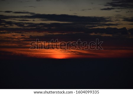 Beautiful picture of sunset and clouds