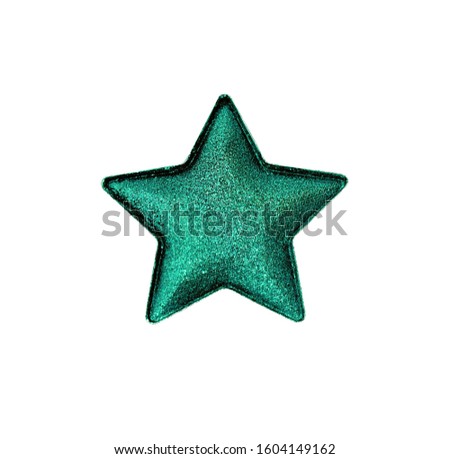 glittered star shape eye-shadow on white background