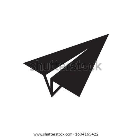 paper plane icon, glyph style