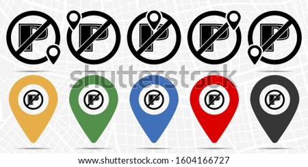 parking, parking sign icon in location set. Simple glyph, flat illustration element of universal theme icons