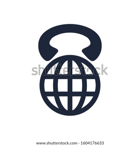 sphere browser globe with phone vector illustration design
