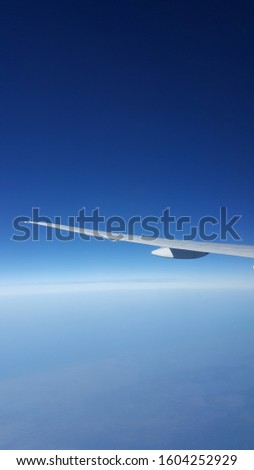 Plane. A beautiful picture taken from a plane at 35000 feet.