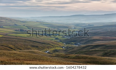 Open country at Teesdale in County Durham, England.  Royalty-Free Stock Photo #1604278432