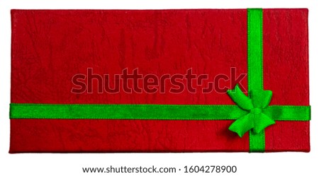 The concept of a gift box, banner, postcard. Banner with ribbon and bow on a white background. Gift.