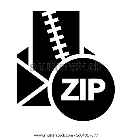 zip icon isolated sign symbol vector illustration - Collection of high quality black style vector icons
