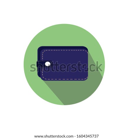 Blue wallet on a white background. Buying a business.
