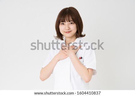 some poses of japanese nurse