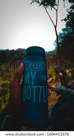 my bottle, blue in colour
