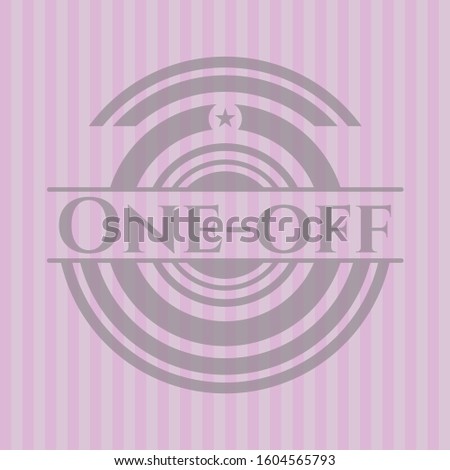 One-off pink emblem. Vintage. Vector Illustration. Detailed.