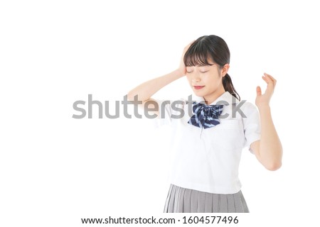 Young student thinking something with uniform