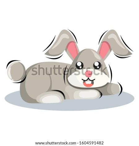 cute rabbit mascot design vector premium