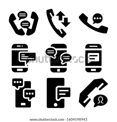 phone conversation icon isolated sign symbol vector illustration - Collection of high quality black style vector icons
