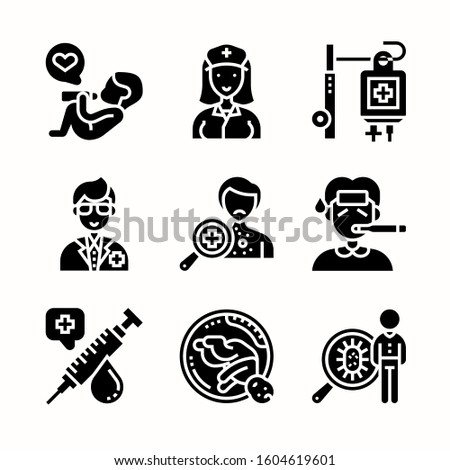 Medical glyph icons Pack vector