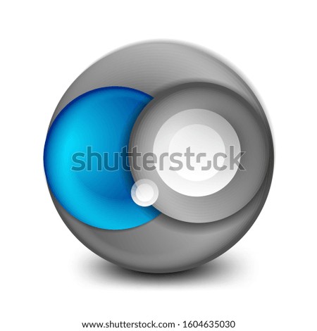 Vector swirl circle banner, 3d style abstract sphere or round shape icon or background templates. Vector Illustration For Wallpaper, Banner, Background, Card, Book Illustration, landing page