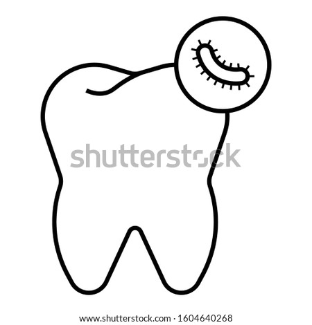 Tooth Germs Design, Dental and Gum Disease Bacteria Vector Icon design