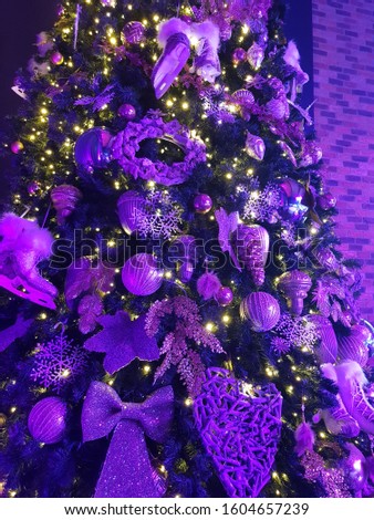 Christmas tree with beautiful decorations