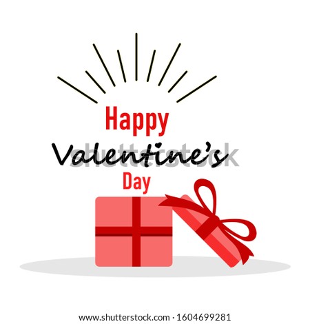 Happy Valentine's Day Image background vector illustration. gift for celebaration party concept.