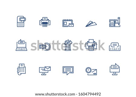 Messages icon set design, email mail letter marketing communication card and document theme Vector illustration