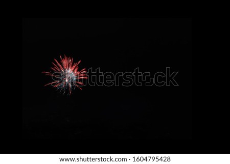 fireworks celebration new year anniversary.  party card with place for text