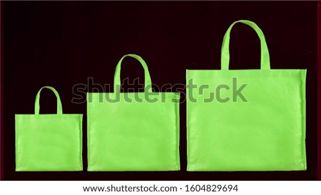 green ECO Friendly Recyclable Bags. Shopping Bags. Non Woven Fabric Bags