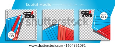 Editable social media post templates, Facebook stories, Instagram story collections and post frame, layout designs, Mockup for marketing promotions, covers, banner, backgrounds, square puzzles, vector