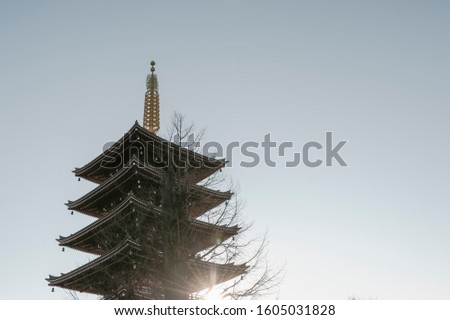 Scenery of a temple in Asakusa, Taito-ku, Tokyo