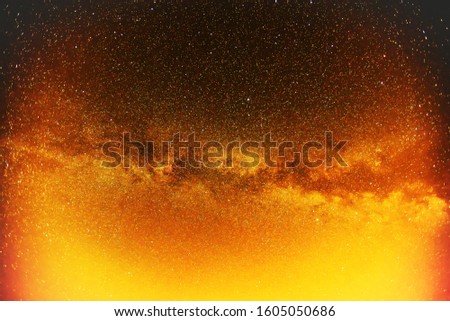 Milky Way and stars in the night sky.