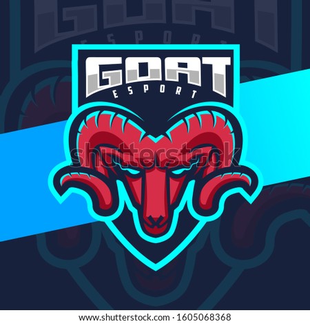 goat mascot esport logo design