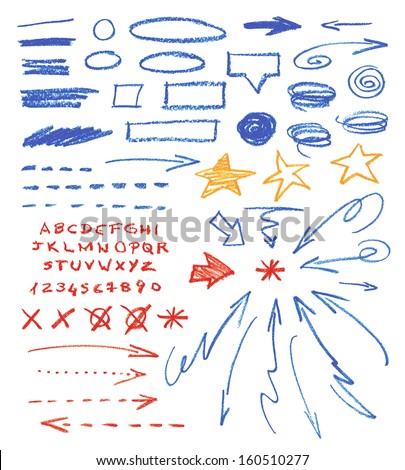 Set of graphic signs. Vector illustration. Royalty-Free Stock Photo #160510277