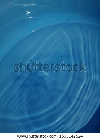 The metal texture of surface blue water under deep sea. Grunge blue water background