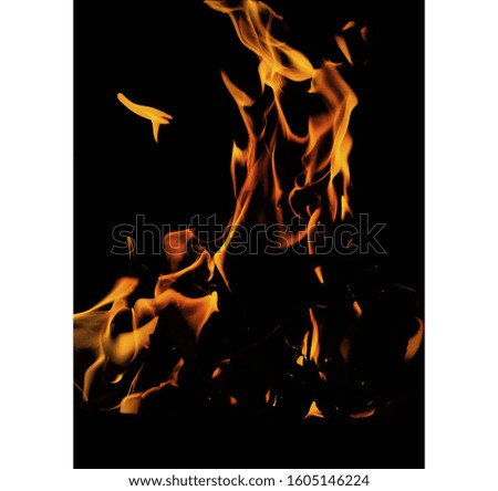 Fire picture with black background.
