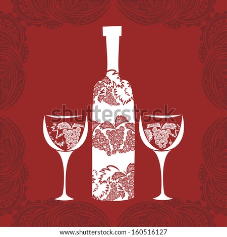 Wine pattern illustration