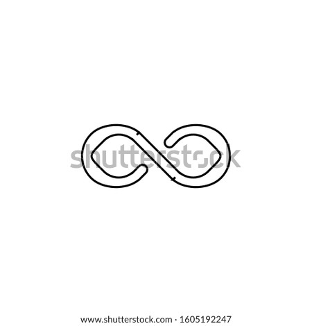 Infinity icon. Abstract logo symbol. Logo design element