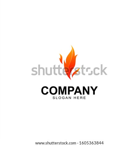 Fire flame logo design template