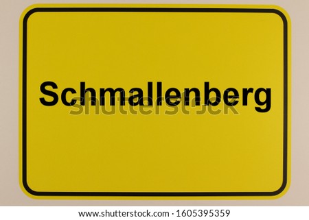 Illustration of a City entrance sign of the City of Schmallenberg